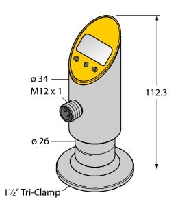 TURCK - Drucksensor (frontbündig), mit Analogausgang und einem Trans