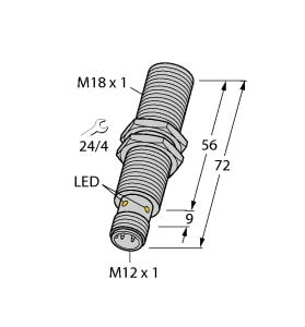TURCK - Induktiver Sensor, mit selektivem Verhalten, Standard