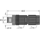 TURCK - M12 x 1 Rundsteckverbinder, Konfektionierbarer Stecker, gera