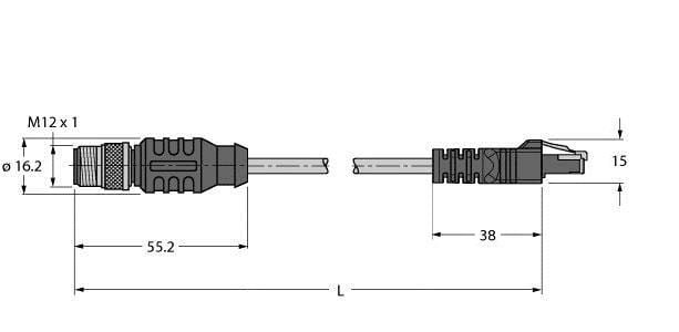 TURCK - Leitung für Industrial Ethernet, TPE-Kabelmantel