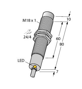 TURCK - Induktiver Sensor, mit erweitertem Temperaturbereich, Standa