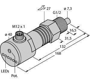 TURCK - Strömungsüberwachung, Eintauchsensor mit integrierter Auswer