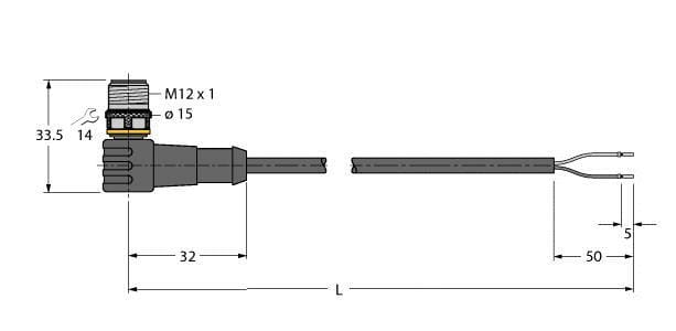TURCK - Aktuator- und Sensorleitung / PVC, Anschlussleitung