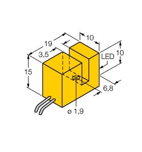 TURCK - Induktiver Sensor, schlitzförmig, Standard, KEMA 02 ATEX 109