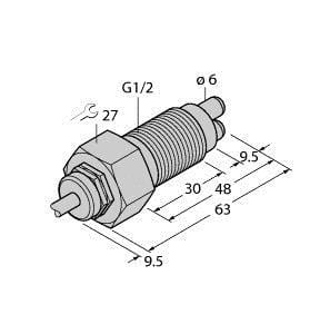 TURCK - Strömungsüberwachung, Eintauchsensor ohne integrierte Auswer