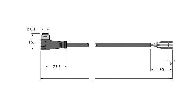 TURCK - Aktuator- und Sensorleitung / PUR, Anschlussleitung