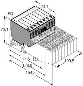 TURCK - BL20 Elektronikmodul, 16 digitale Ausgänge