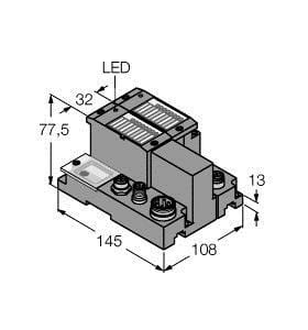 TURCK - Set für I/O-Kommunikation über Profibus-DPV1 in Schutzart IP