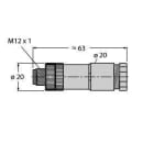TURCK - M12 x 1 Rundsteckverbinder, Konfektionierbarer Stecker, gera