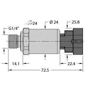 TURCK - Drucktransmitter, mit Stromausgang (2-Leiter)