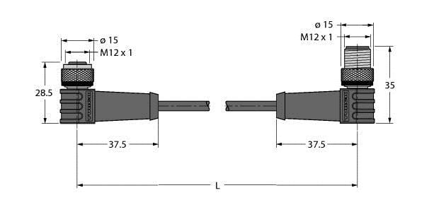 TURCK - Hochtemperaturfeste Aktuator- und Sensorleitung, Verbindungs