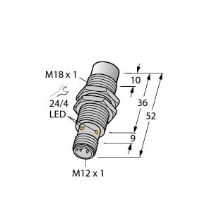 TURCK - Induktiver Sensor, für die Lebensmittelindustrie,