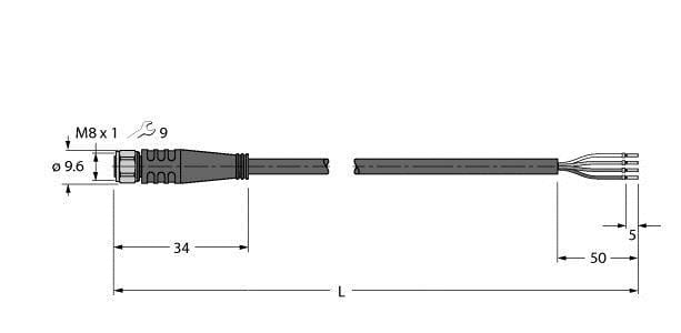 TURCK - Aktuator- und Sensorleitung / PP-EPDM, Anschlussleitung