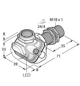 TURCK - Induktiver Sensor, mit erweitertem Temperaturbereich, Standa