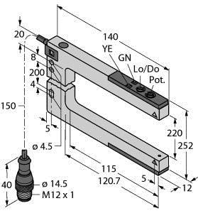 TURCK - Opto-Sensor, Gabellichtschranke