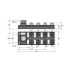TURCK - Passiver Aktuator-/Sensor-Verteiler M12 x 1, 8-fach, mit M23