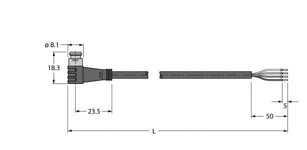 TURCK - Aktuator- und Sensorleitung / PUR, Anschlussleitung