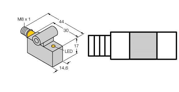 TURCK - Magnetfeldsensor, für Pneumatikzylinder