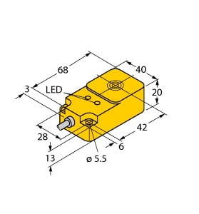 TURCK - Induktiver Sensor, mit erhöhtem Schaltabstand, uprox®