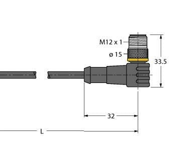 TURCK - Ventilsteckverbinder Bauform A, Verbindungsleitung