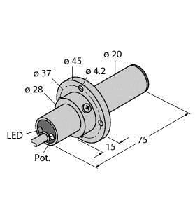 TURCK - Strömungsüberwachung, Eintauchsensor mit integrierter Auswer