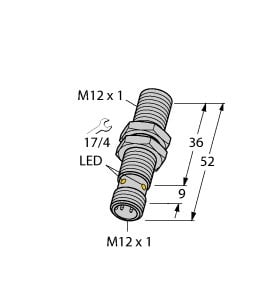 TURCK - Induktiver Sensor, für die Lebensmittelindustrie,