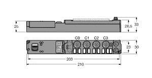 TURCK - piconet® Koppelmodul für Modbus TCP, 4 digitale pnp Eingänge