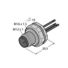 TURCK - Zubehör für Aktuator-/Sensorleitungen, Flanschstecker mit Li