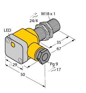 TURCK - Induktiver Sensor, Standard, KEMA 02 ATEX 1090X