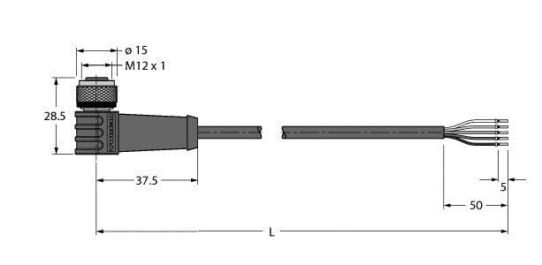 TURCK - Hochtemperaturfeste Aktuator- und Sensorleitung, Anschlussle