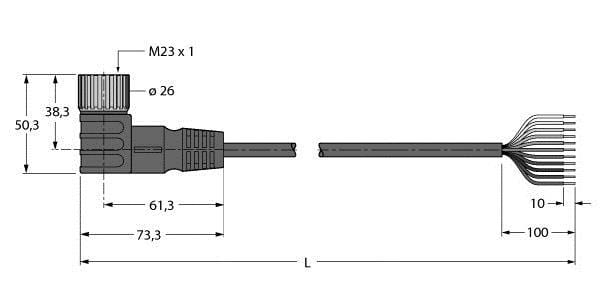 TURCK - Zuleitung für Mehrfach Passivverteiler / PUR, Anschlussleitu