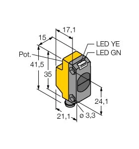 TURCK - Opto-Sensor, Einweglichtschranke (Empfänger)