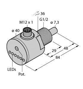 TURCK - Strömungsüberwachung, Eintauchsensor mit integrierter Auswer