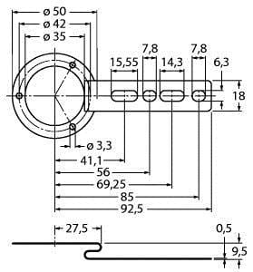 TURCK - Zubehör, Befestigungsblech, für Hohlwellendrehgeber