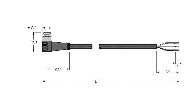 TURCK - Aktuator- und Sensorleitung / PVC, Anschlussleitung