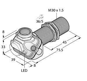 TURCK - Induktiver Sensor, mit erweitertem Temperaturbereich, Standa