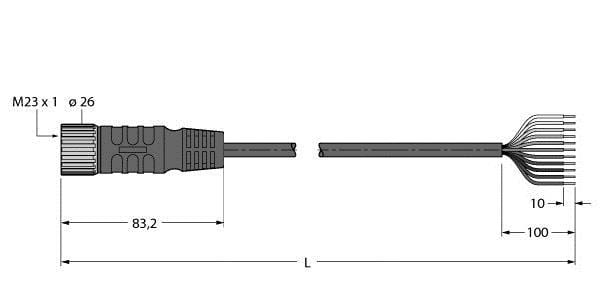 TURCK - Zuleitung für Mehrfach Passivverteiler / PUR, Anschlussleitu