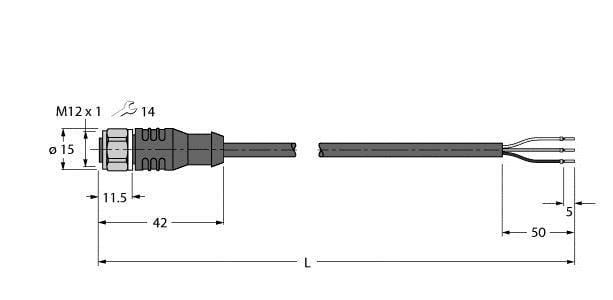 TURCK - Aktuator- und Sensorleitung / PP-EPDM, Anschlussleitung