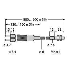 TURCK - Glas-Lichtleiter, Gabelleiter