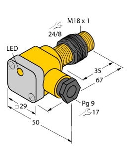 TURCK - Induktiver Sensor, Standard, KEMA 02 ATEX 1090X
