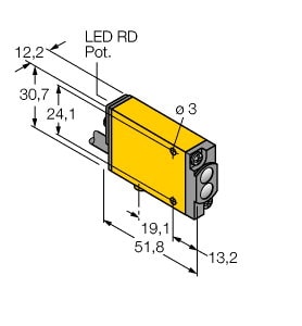 TURCK - Opto-Sensor, Einweglichtschranke (Sender)