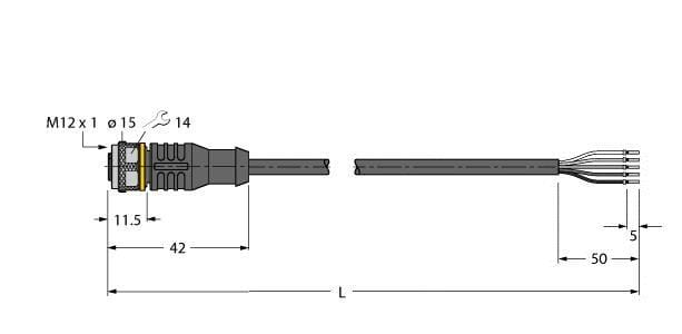 TURCK - Aktuator- und Sensorleitung / PVC, Anschlussleitung