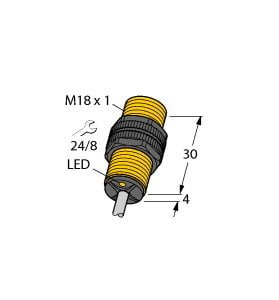 TURCK - Induktiver Sensor, mit erweitertem Temperaturbereich, Standa