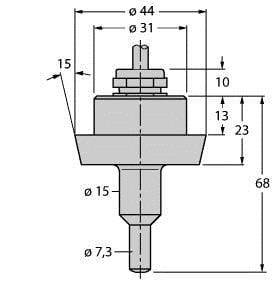 TURCK - Strömungsüberwachung, Eintauchsensor ohne integrierte Auswer
