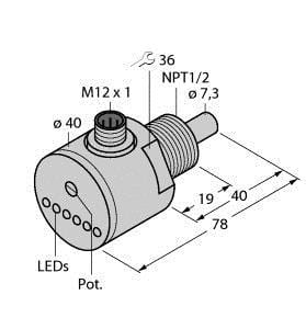 TURCK - Strömungsüberwachung, Eintauchsensor mit integrierter Auswer