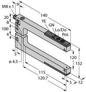 TURCK - Opto-Sensor, Gabellichtschranke