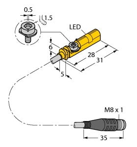 TURCK - Magnetfeldsensor, für Pneumatikzylinder