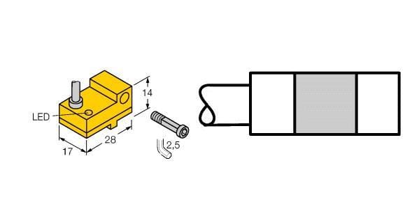TURCK - Magnetfeldsensor, für Pneumatikzylinder, KEMA 02 ATEX 1090X