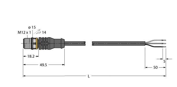TURCK - Aktuator- und Sensorleitung / PUR, Anschlussleitung