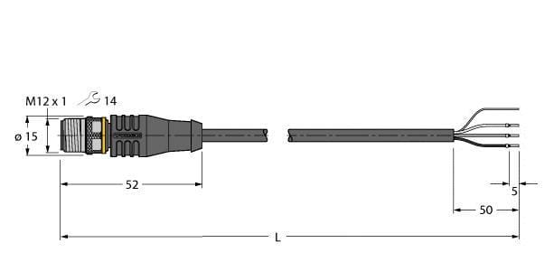 TURCK - Aktuator- und Sensorleitung / PVC, Anschlussleitung